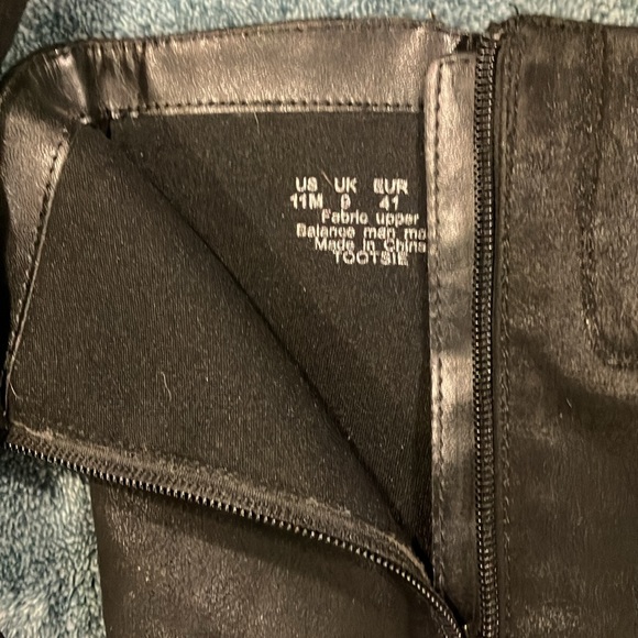 Black knee high Fergalicious boots with lacing detail size 11 - Picture 5 of 7